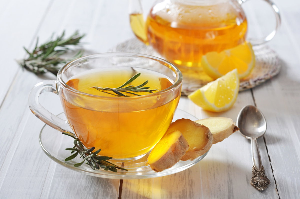 Rezept für Ingwer-Rosmarin-Tee