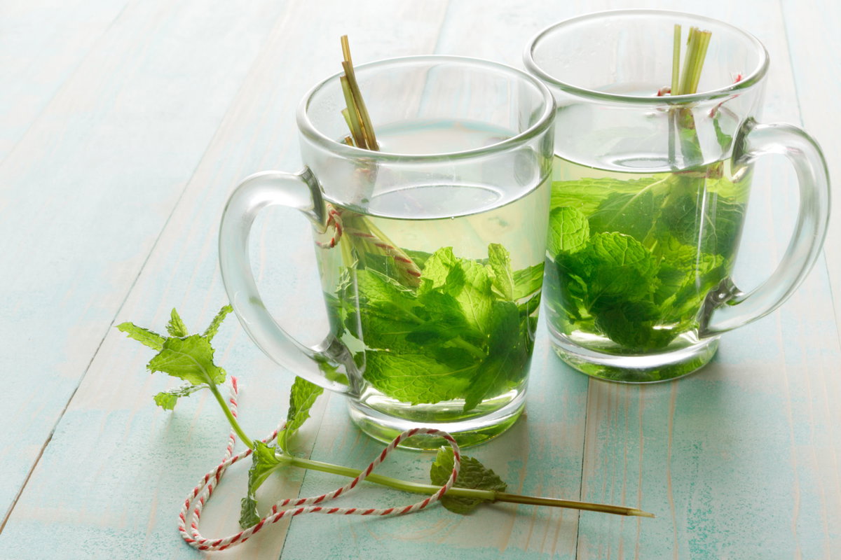 Detox-Tee mit Kadamom und Minze