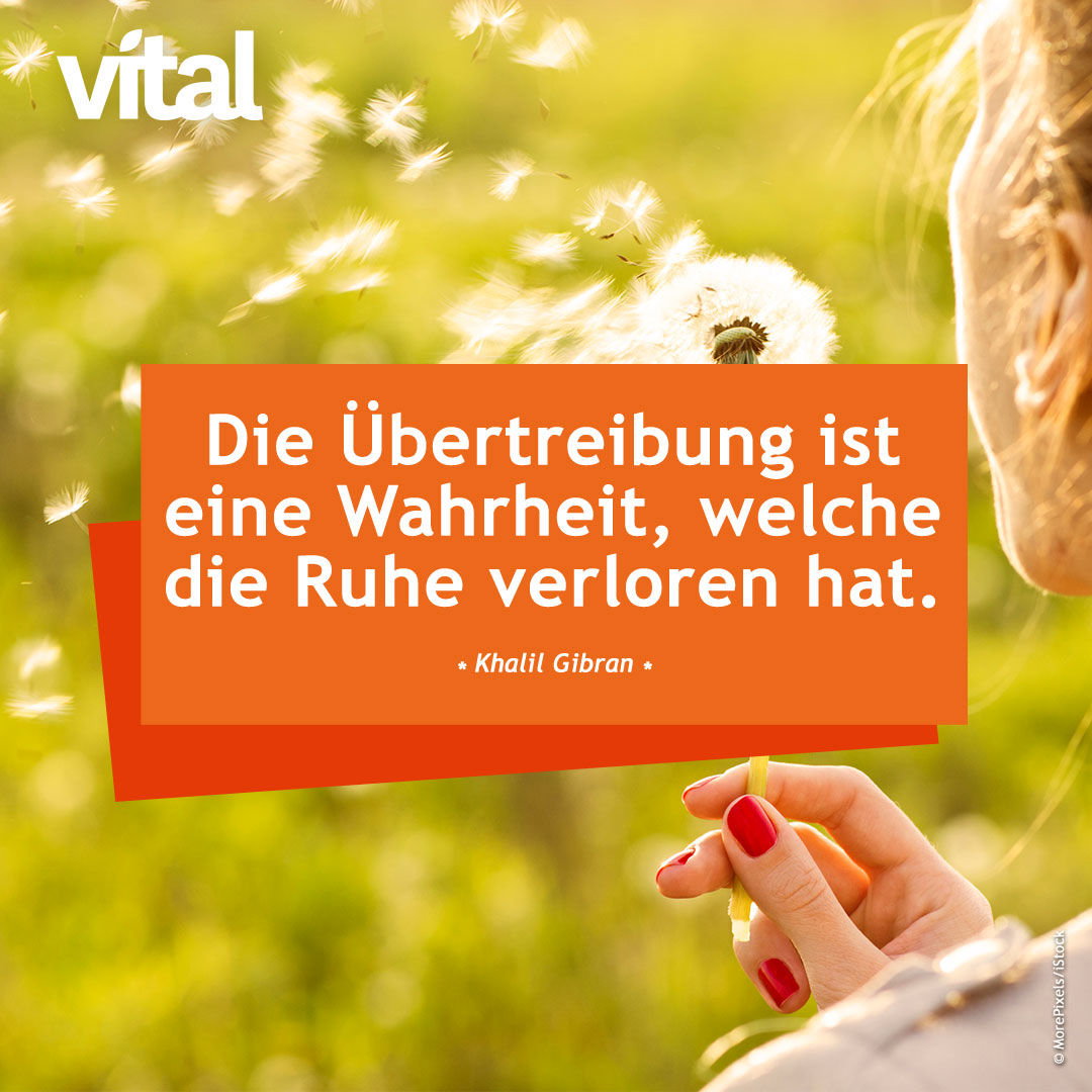 Die Übertreibung ist eine Wahrheit, welche die Ruhe verloren hat.