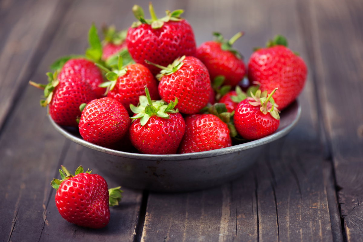 Saison von Erdbeeren