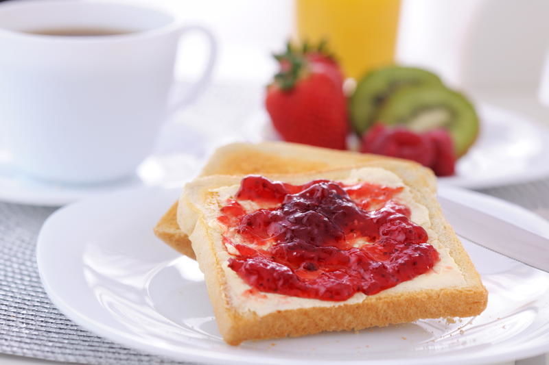 Toast mit Marmelade