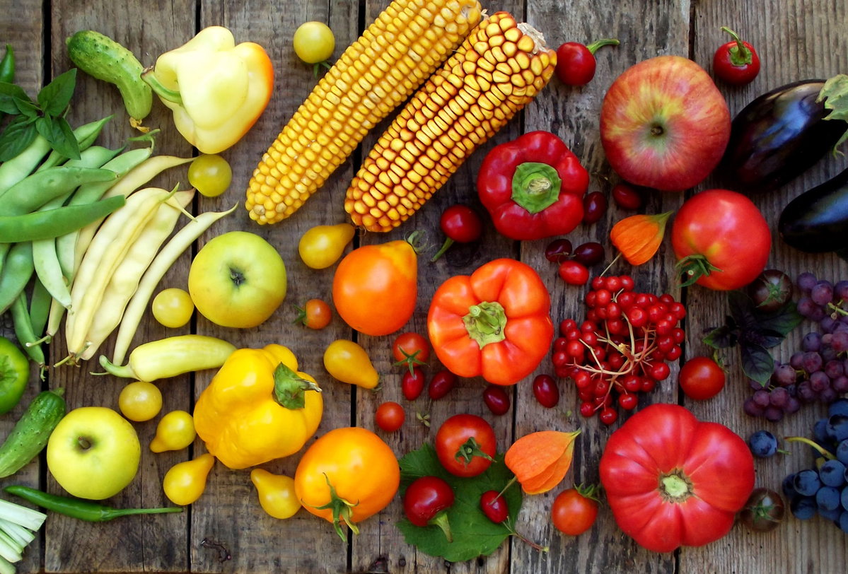 Obst und Gemüse Regenbogen