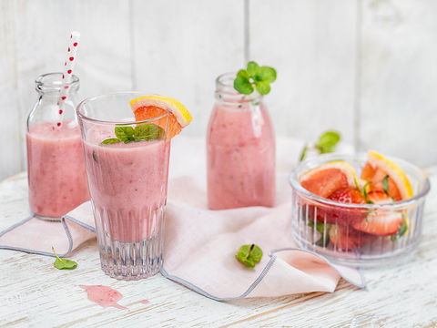 Rezept für Pink-Grapefruit-Smoothie