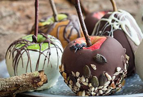 Schokoäpfel Halloween