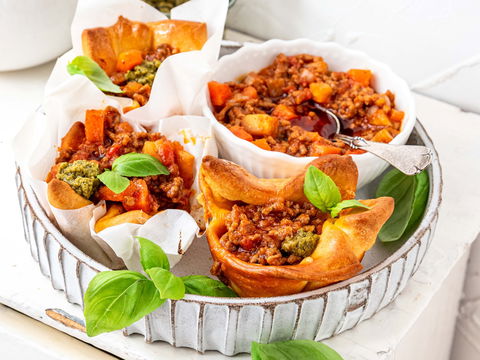 Fingerfood für 2,70 €: Herzhafte Bolognese-Muffins aus dem Ofen