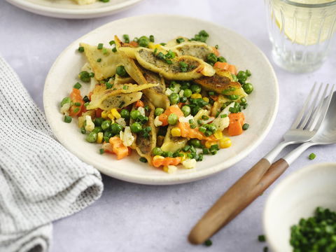 Gebratene Maultaschen mit Buttergemüse: Ihr 15-Minuten-Retter am Montag