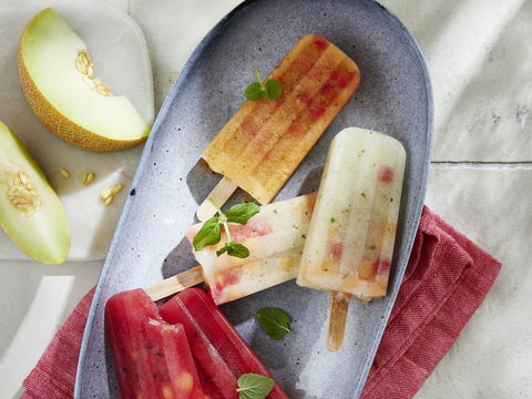 Nur 33 Kalorien: Dieses dreifarbige Melonen-Eis ist die gesündeste Erfrischung des Sommers