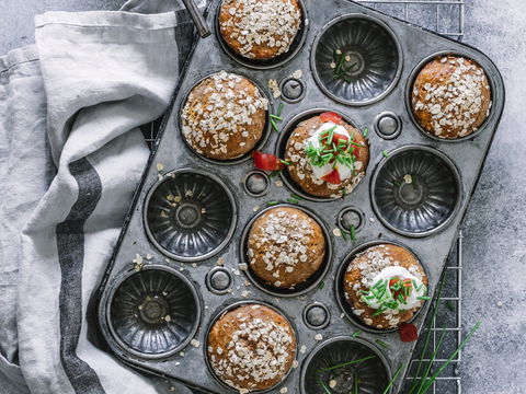 Nie wieder trocken: Schnelle Skyr-Muffins aus Vollkornmehl bleiben tagelang wie frisch gebacken