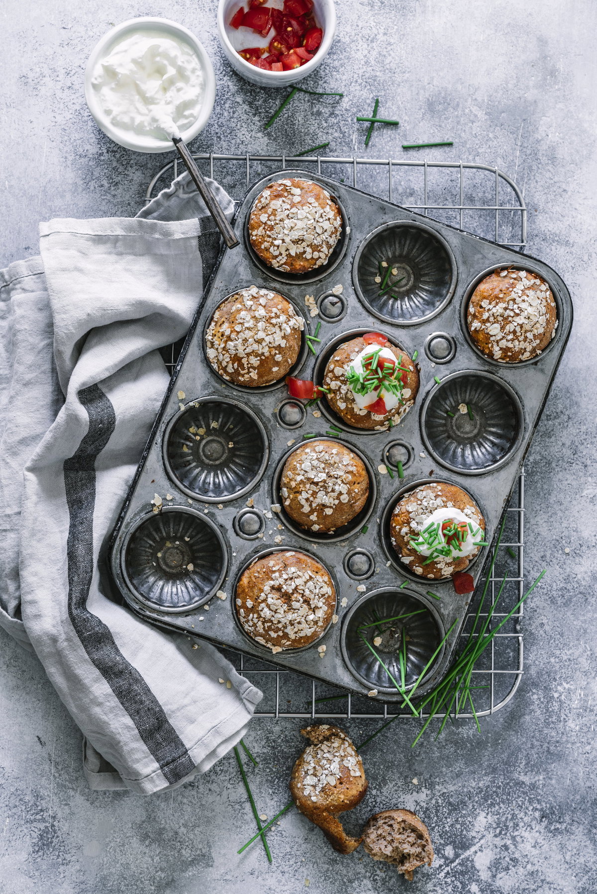 Vollkorn Skyr Muffins Hoch
